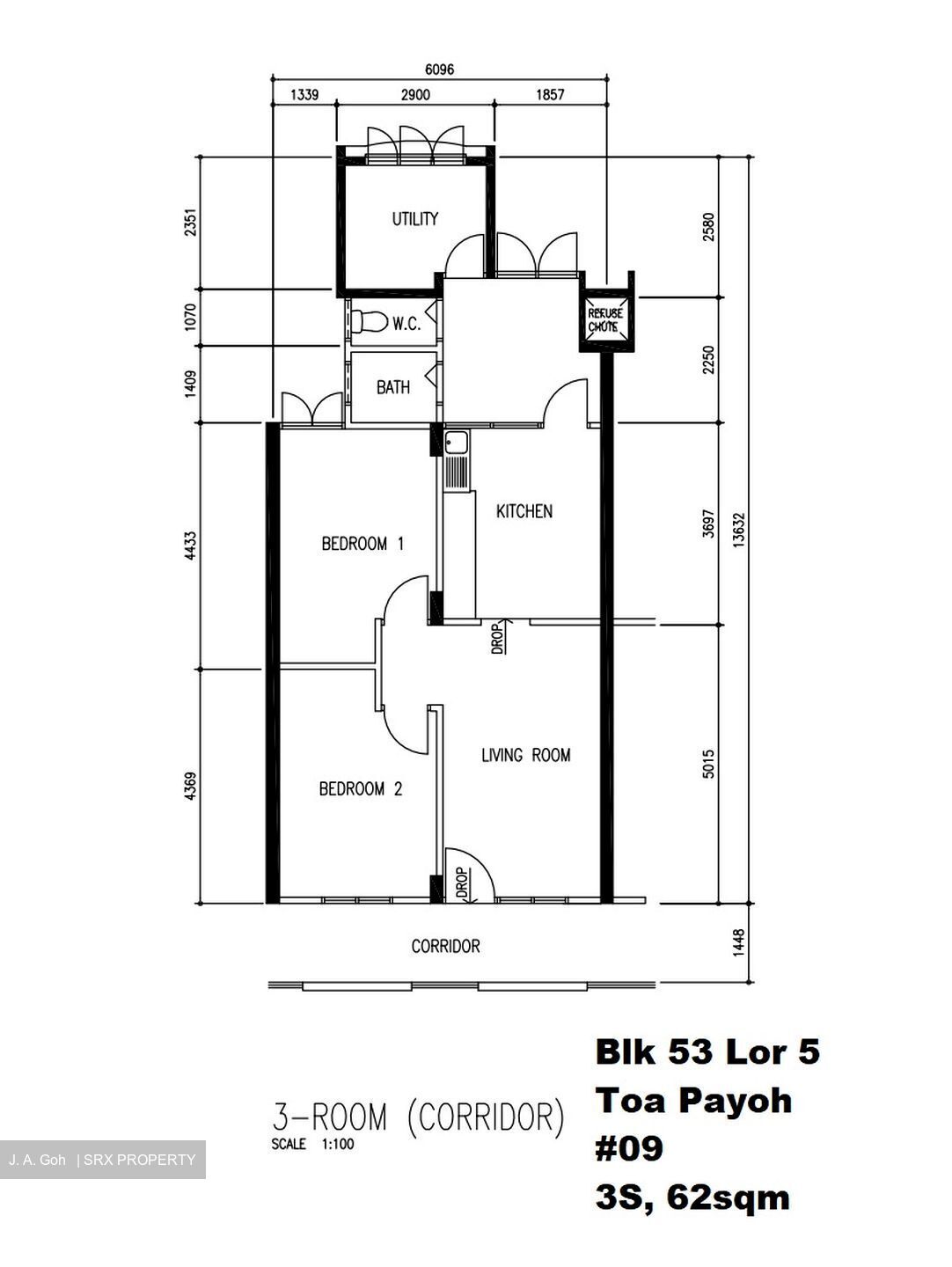 Blk 53 Toa Payoh Vista (Toa Payoh), HDB 3 Rooms #589736021